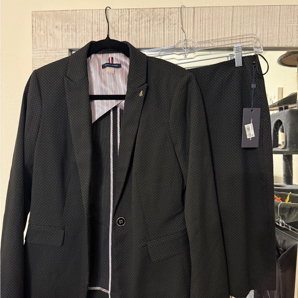 Women’s Tommy Hilfiger Polka Dot Black Blazer